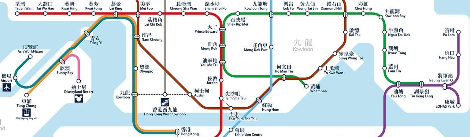 過海站發展潛力 港鐵路線圖